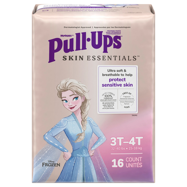 Pull-Ups Skin Essentials Girls 3T-4T Training Pants 32-40 lb