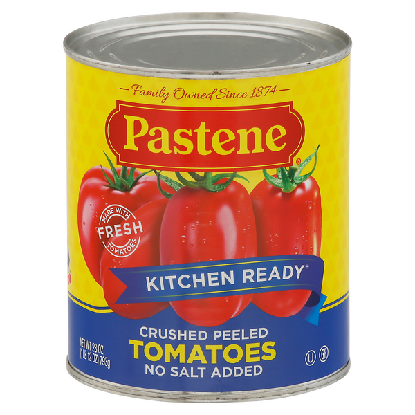 Pastene Kitchen Ready No Salt Added Peeled Crushed Tomatoes