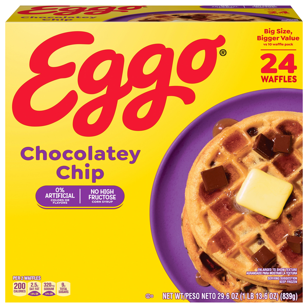 Eggo Chocolatey Chip Waffles Family Pack - 24 ct