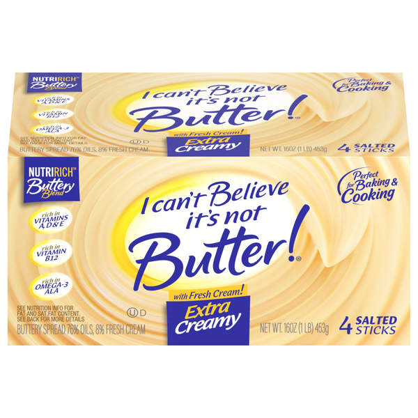 I Can't Believe It's Not Butter! Salted Baking Sticks w/Buttermilk - 4 ct
