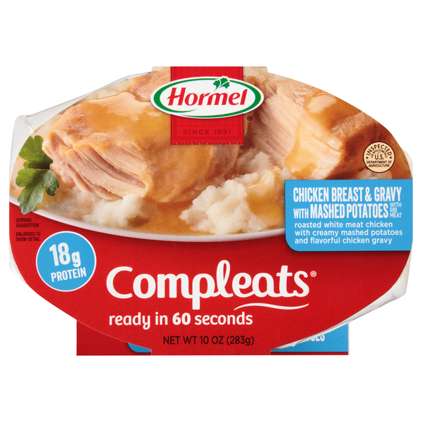 Hormel Compleats Chicken Breast & Gravy w/Mashed Potatoes Microwavable
