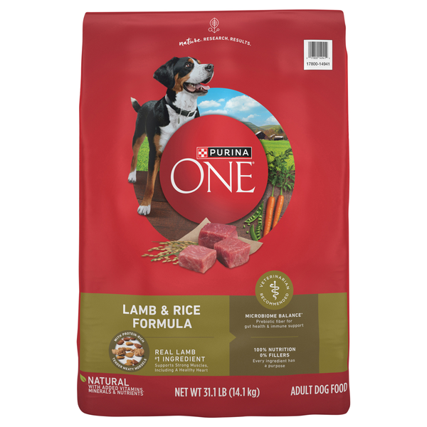 Purina ONE Microbiome Balance Beef & Rice Dry Dog Food - 1.72kg Bag For Digestive Health