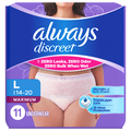 Always Discreet Women's Incontinence Underwear Size L