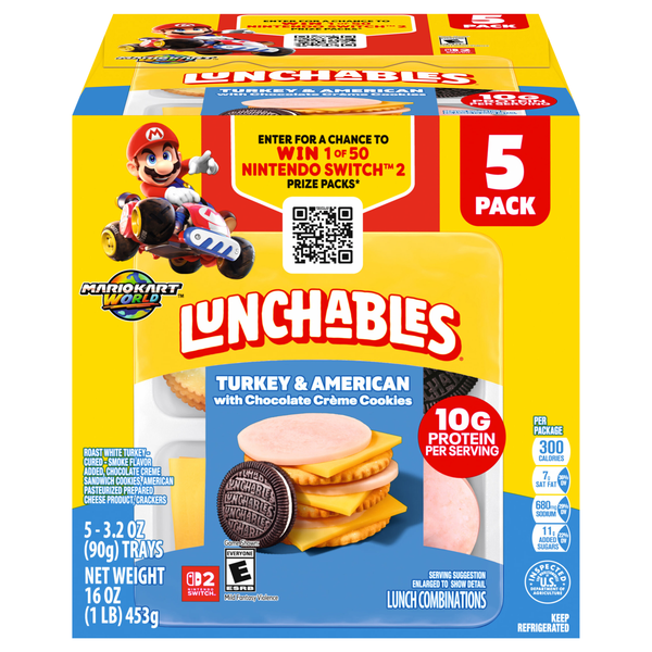 Lunchables Cracker Stackers Turkey & American - 5 ct