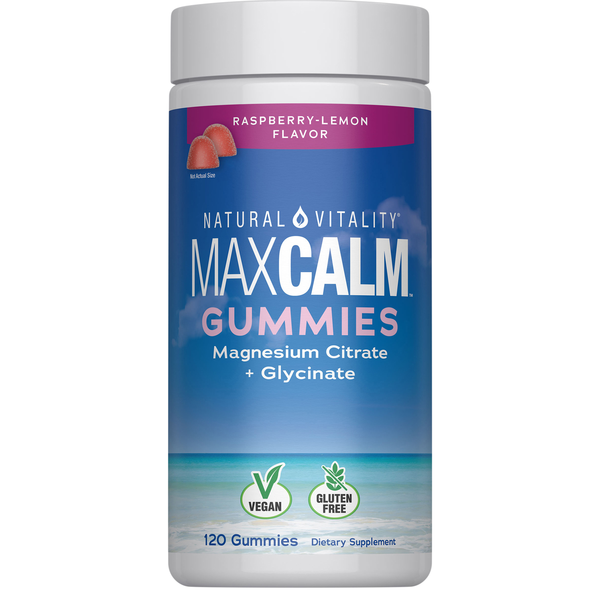Natural Vitality Calm Raspberry Lemon Flavor Magnesium Gummies