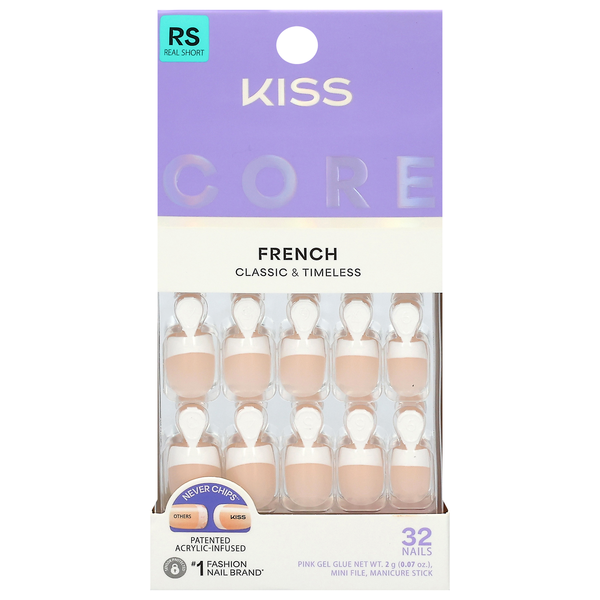 Kiss Core Magnetic French Nails Real Short Length If You Dare