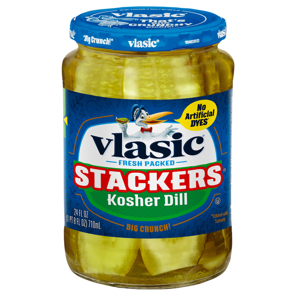 Vlasic Stackers Kosher Dill Pickles Flat Sliced