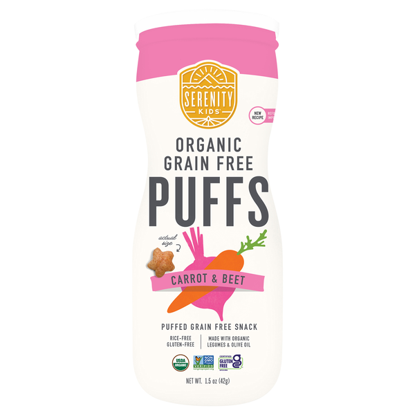 Serenity Kids Organic Grain Free Carrot & Beet Puffs Snack