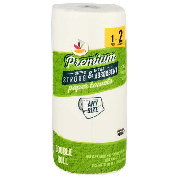 Our Brand Premium Any Size White Double Roll 2-Ply Paper Towels