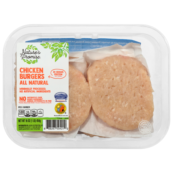 Nature's Promise Chicken Burgers - 4 pk