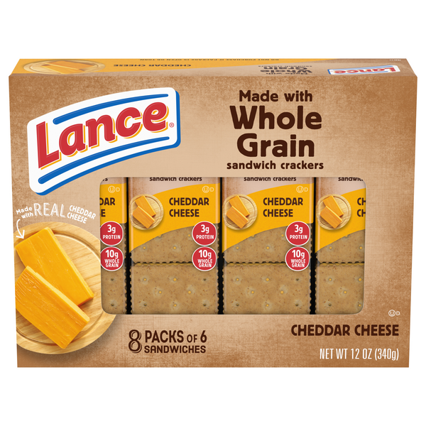 Save on Lance Whole Grain Sandwich Crackers Cheddar Cheese 6 ct ea