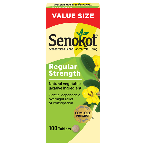 Senokot Vegetable Laxative Ingredient Regular Strength Tablets
