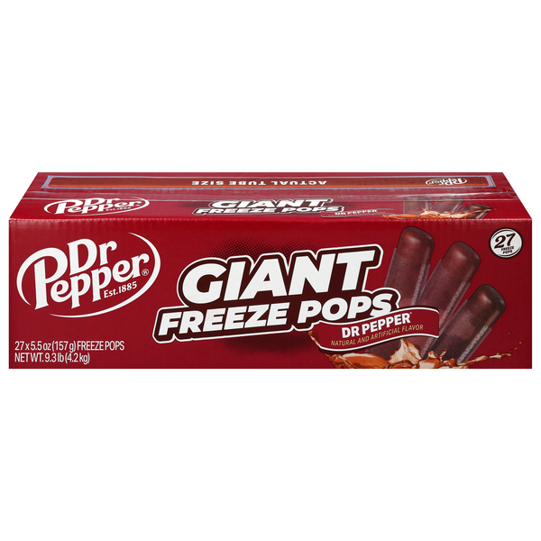 Dr Pepper Giant Freeze Pops - 27 ct