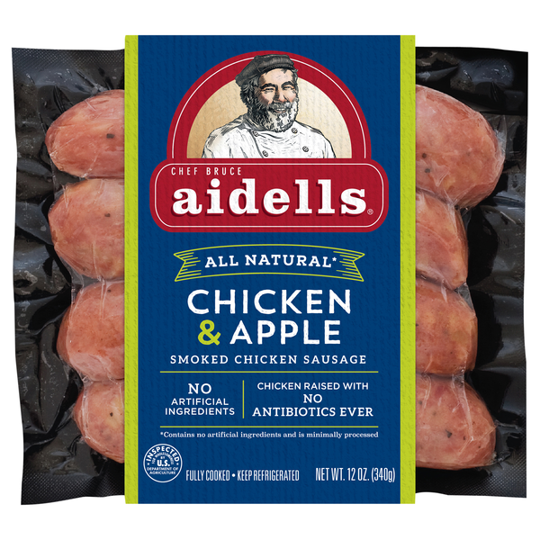 Aidells Natural Chicken & Apple Smoked Chicken Sausage - 4 ct