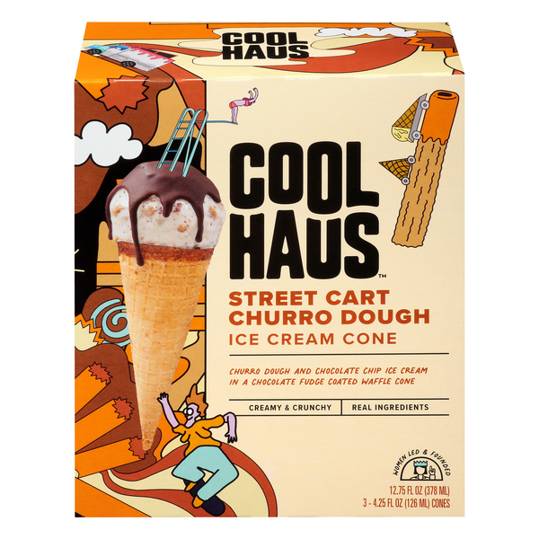 Save on CoolHaus Ice Cream Cones Street Cart Churro Dough 3 ct Order