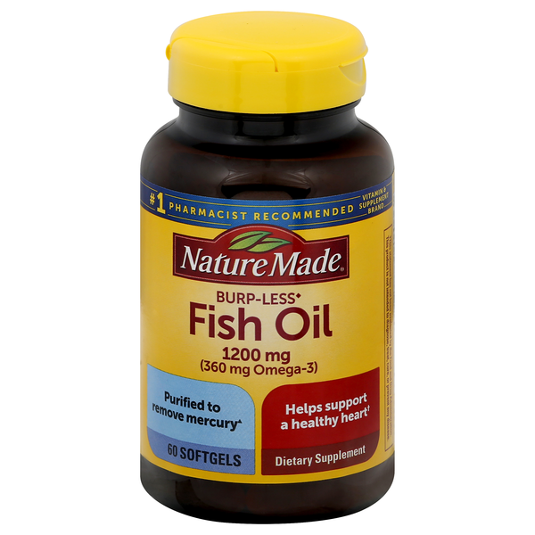 Save on Nature Made BurpLess Fish Oil 1200 mg (Omega3 360 mg