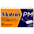Motrin PM Pain Reliever & Nighttime Sleep Aid Ibuprofen 200 mg Caplets