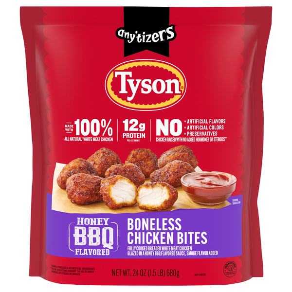 Tyson Any'tizers Honey BBQ Boneless Chicken Bites Frozen