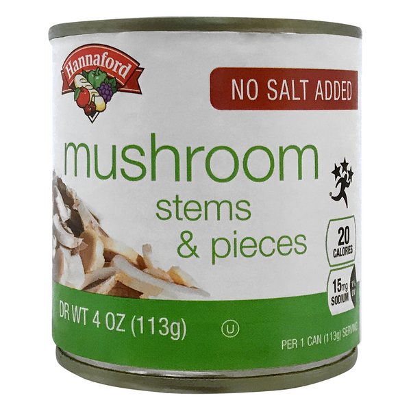 Hannaford No Salt Added Stems & Pieces Mushrooms