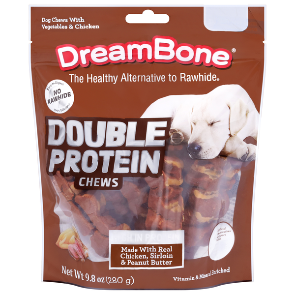 DreamBone Double Protein Chicken/Sirloin Rawhide Free Dog Chews - 10 ct