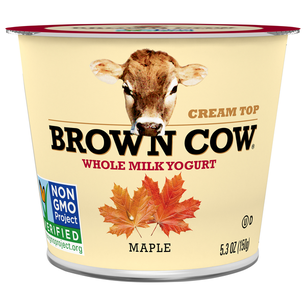 Brown Cow Cream Top Whole Milk Maple Yogurt Cup