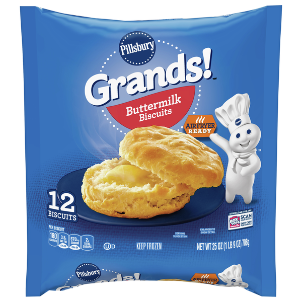 Save on Pillsbury Grands! Buttermilk Biscuits Frozen 12 ct Order