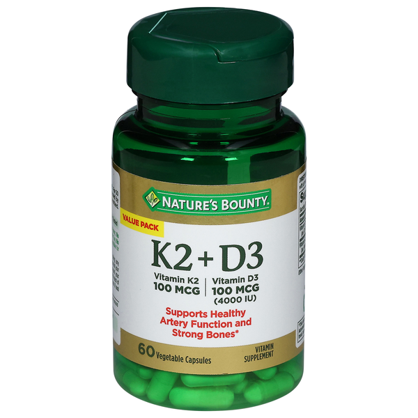 Nature's Bounty K2 + D3 Vegetable Capsules