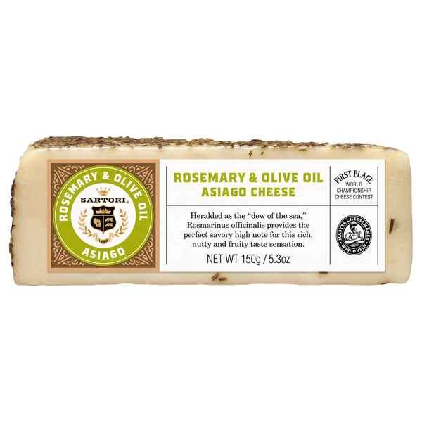 Sartori Rosemary & Olive Oil Asiago Cheese Wedge
