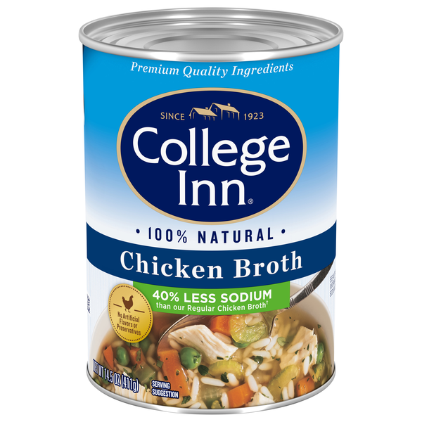 College Inn 100% Natural Gluten Free Less Sodium Chicken Broth