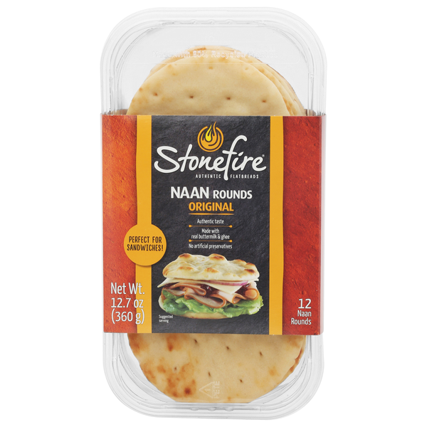 Stonefire Original Naan Bread Rounds - 12 ct