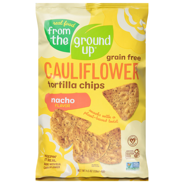 From The Ground Up Grain & Gluten Free Nacho Cauliflower Tortilla Chips