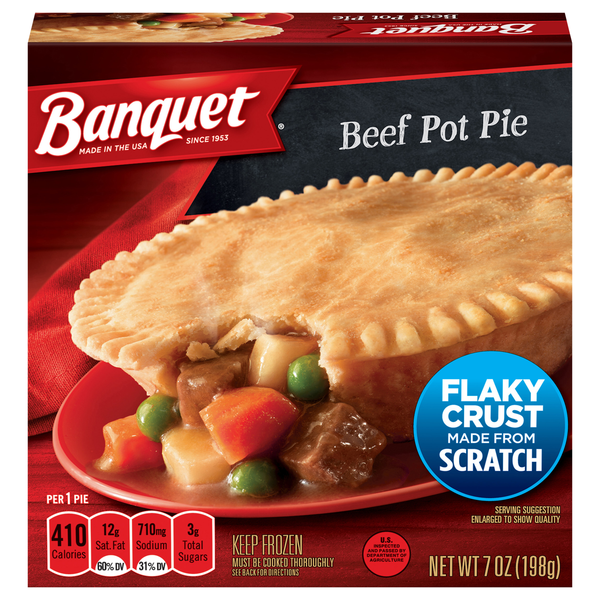 Banquet Beef Pot Pie Frozen Meal