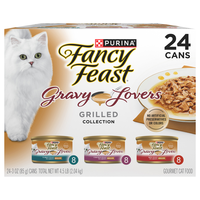 Fancy Feast Gravy Lovers Grilled Collection Variety Wet Cat Food - 24 ct