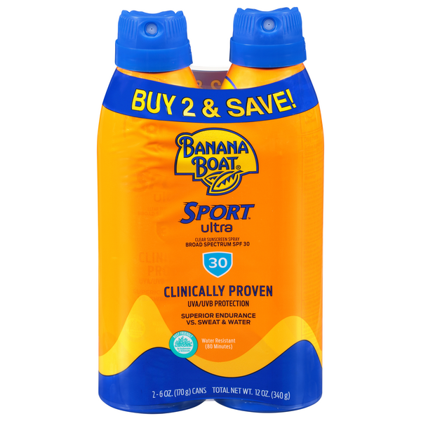 Banana Boat Sport Ultra Sunscreen Spray SPF 30 - 2 ct