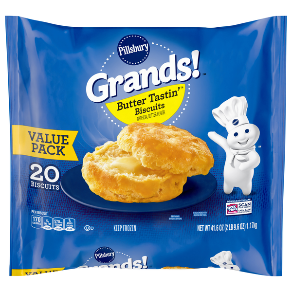 Pillsbury Grands! Butter Tastin' Biscuits Value Pack - 20 ct Frozen