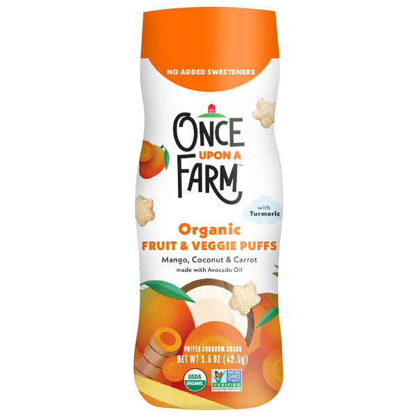 Once Upon a Farm Organic Mango Carrot & Coconut Fruit & Veggie Puffs