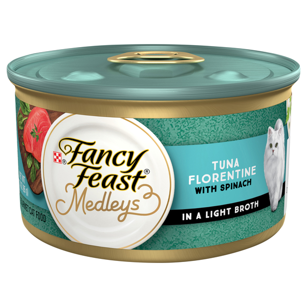 Fancy Feast Medleys in Broth Tuna Florentine with Spinach Wet Cat Food