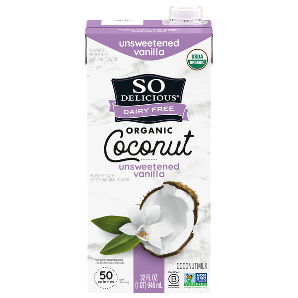 So Delicious Organic Unsweetened Vanilla Coconutmilk Shelf Stable