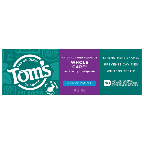 Tom's of Maine Whole Care Anticavity Peppermint Toothpaste