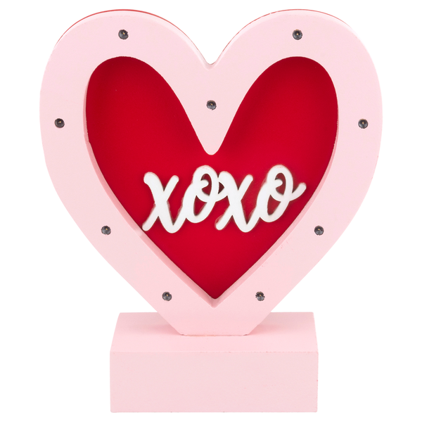 Smart Living Valentine's Day Wood Decor XOXO Heart