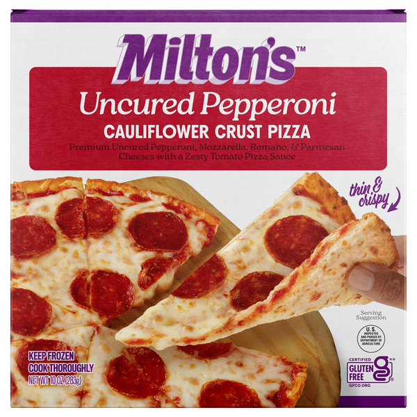 Milton's Thin & Crispy Cauliflower Crust Uncured Pepperoni Pizza Frozen