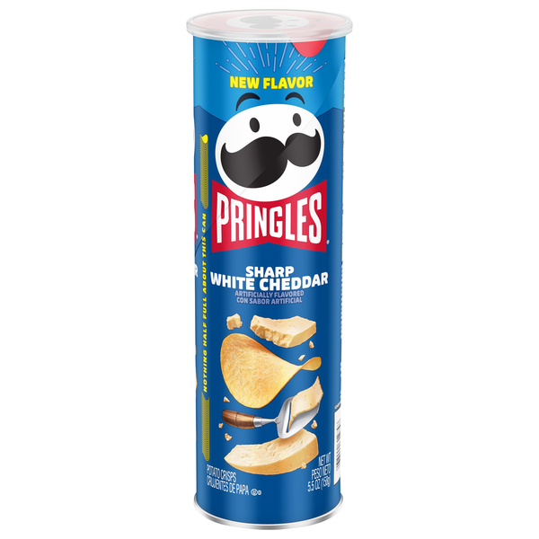 Pringles Sharp White Cheddar Potato Crisps