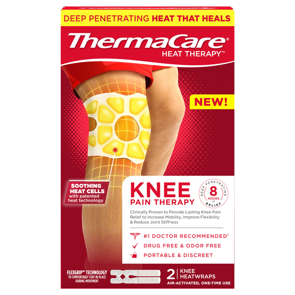 ThermaCare Knee Heat Wraps for Pain Relief