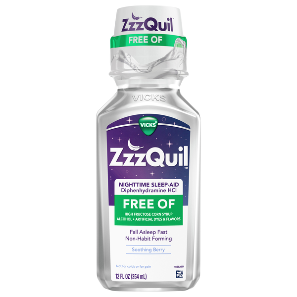 Vicks ZZZQuil Soothing Berry Flavored Nighttime Sleep-Aid