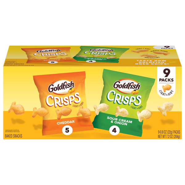 Goldfish Crisps Baked Chip Crackers Variety Pack - 9 ct