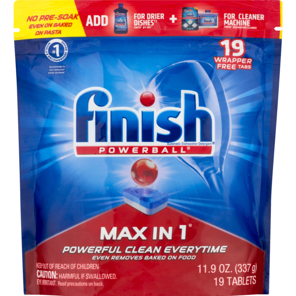 Save on FINISH Powerball Max in 1 Dishwasher Detergent Tablets Order