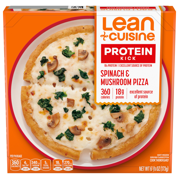 Lean Cuisine Protein Kick Spinach & Mushroom Pizza Frozen