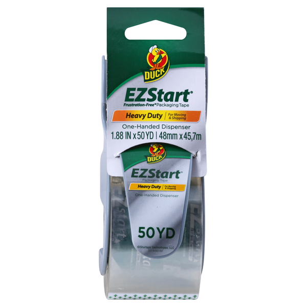 Duck EZ Start Heavy Duty Packaging Tape with One-Handed Dispenser