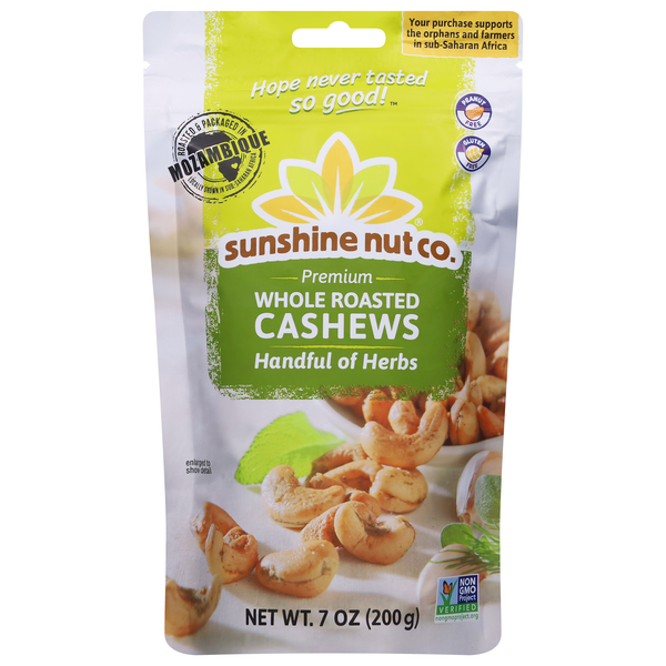 Sunshine Nut Co. Cashews Whole Roasted with Herbs