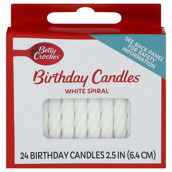 Betty Crocker White Spiral Birthday Candles